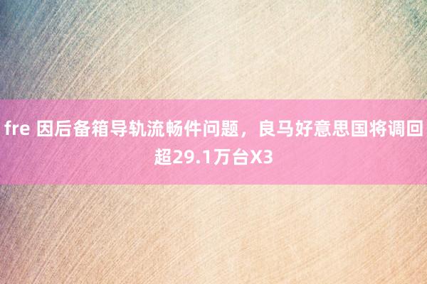 fre 因后备箱导轨流畅件问题，良马好意思国将调回超29.1万台X3