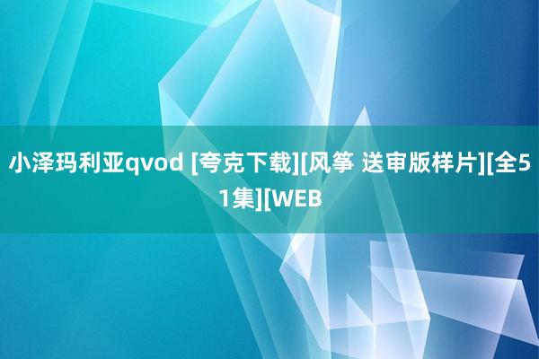 小泽玛利亚qvod [夸克下载][风筝 送审版样片][全51集][WEB